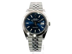 Thumbnail von Rolex Datejust 41 Edelstahl Weißgold 126334 Blau Jubile-Band </h1>