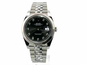Thumbnail von Rolex Datejust 41 Edelstahl Weißgold 126334 Schwarz Diamant Jubile </h1>