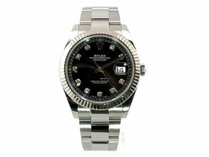 Thumbnail von Rolex Datejust 41 Edelstahl Weißgold 126334 Schwarz Diamant </h1>